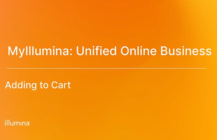 MyIllumina adding to cart