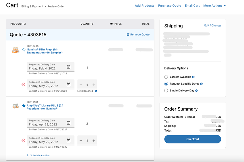 combine shipments into a single cart