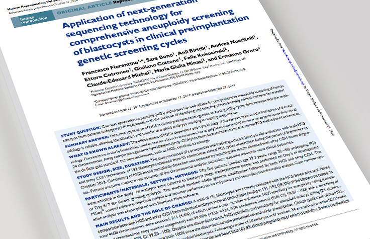 Application of NGS technology in clinical PGS cycles