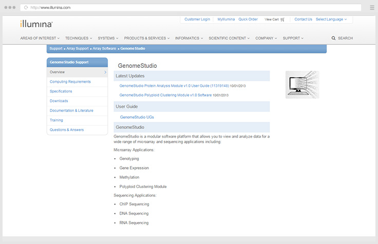 Access GenomeStudio Support